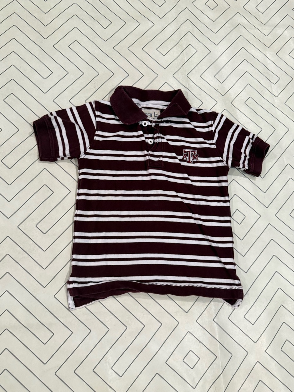Garb Maroon & White Striped Texas A&M Polo